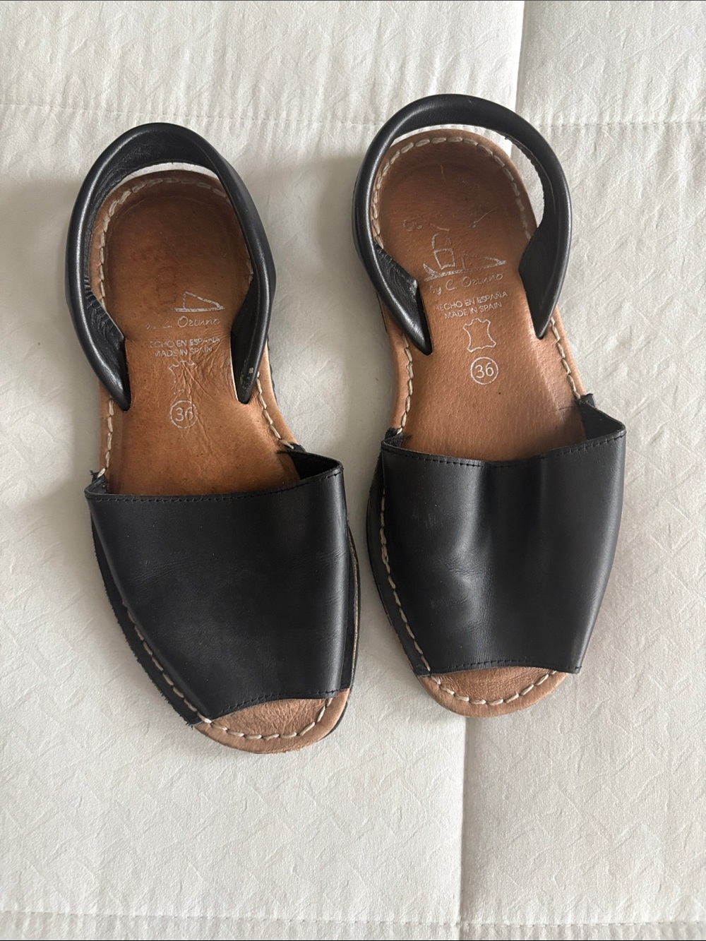 Black Leather Women’s Slingback Sandals